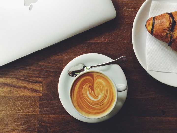 Coffee Croissant Latte Art Espresso Table